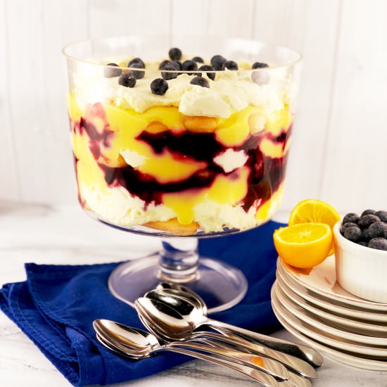Meyer Lemon Blueberry Trifle - Recipe photo by Hummingbirdthyme