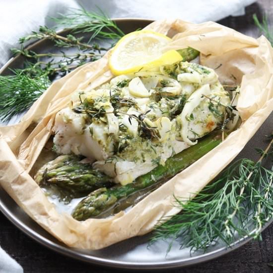Cod, Asparagus & Fennel Packets - Recipe photo by Give it Some Thyme