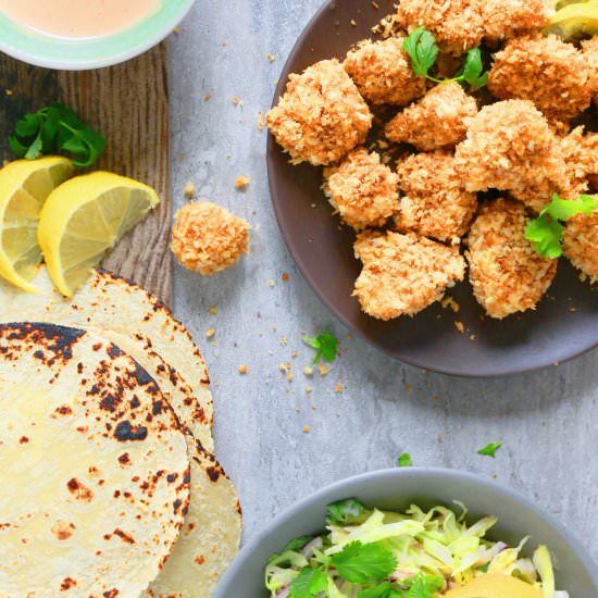 Baked Bang Bang Cauliflower Tacos - Recipe photo by kitchenathoskins