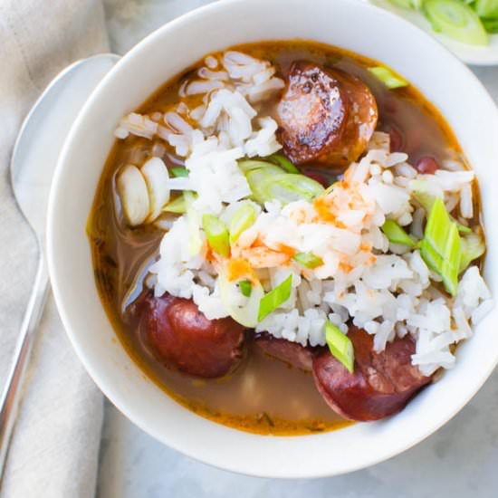 Red Bean and Sausage Soup - Recipe photo by garlic and zest