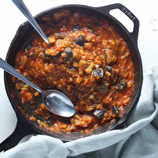Moroccan Zaalouk - Recipe photo by BrokeFoodies