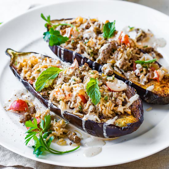 Stuffed Eggplant - Recipe photo by thecozyapron