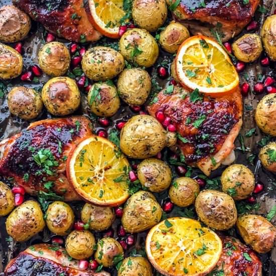 Honey Orange Chicken and Potatoes - Recipe photo by jocooks