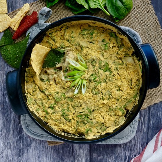 Vegan Spinach Artichoke Dip - Recipe photo by HookedOnPlants