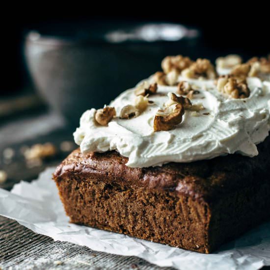 CARROT CAKE LOAF - Recipe photo by alsothecrumbsplease