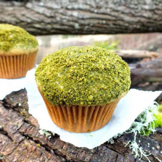 pistachio green tea moss muffins - Recipe photo by davebakes