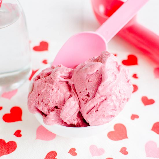 3 Minute Strawberry Vegan Ice Cream - Recipe photo by My Kids Lick The Bowl