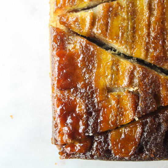 Banana Upside Down Cake - Recipe photo by The Desserted Girl