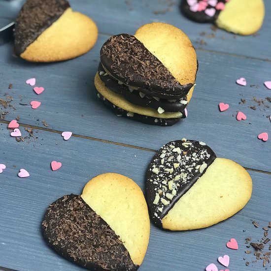 Chocolate-Dipped Cookies - Recipe photo by tanusrecipes