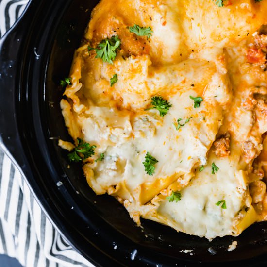 Slow Cooker Lasagna - Recipe photo by Salt and Baker