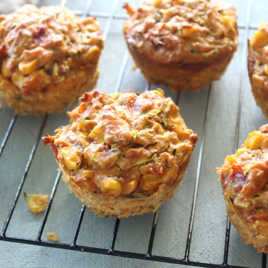 Easy Savoury Corn Zucchini Muffins - Recipe photo by berry sweet life
