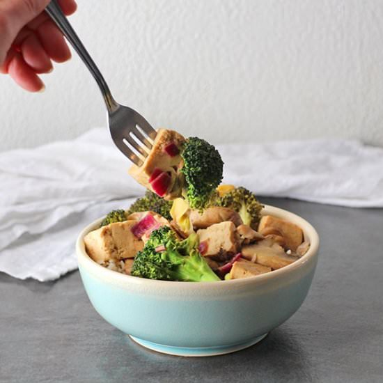 Baked Tofu Stir Fry - Recipe photo by glueandglitter