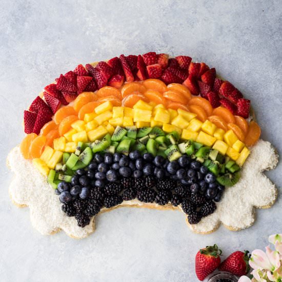 Rainbow Fruit Pizza - Recipe photo by JoyFoodSunshine