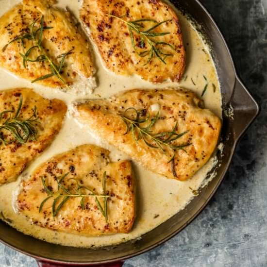 White Wine Dijon Chicken - Recipe photo by the cookie rookie