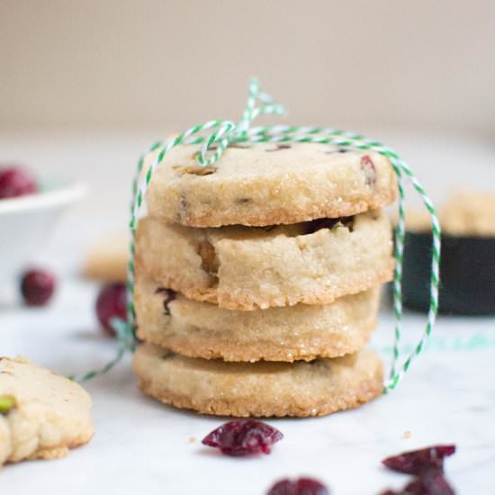Cranberry Pistachio Ice Box Cookies - Recipe photo by adashofmegnut