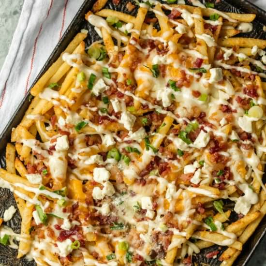 3 Cheese Bacon Ranch Fries - Recipe photo by the cookie rookie