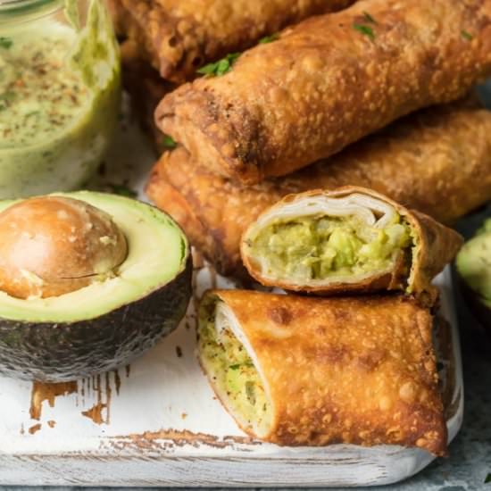Guacamole Egg Rolls - Recipe photo by the cookie rookie