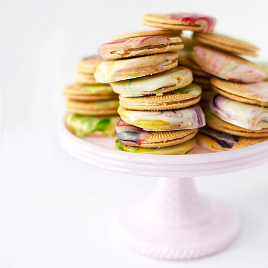 Marbled Spring Cookies - Recipe photo by delineate your dwelling