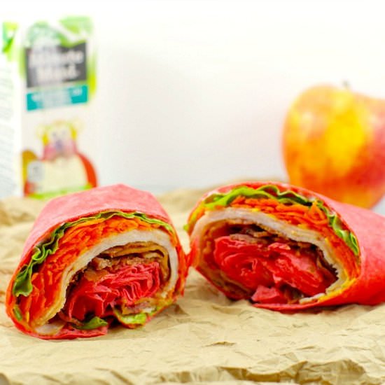 5 Minute Turkey Club Ranch Wrap - Recipe photo by Food Meanderings