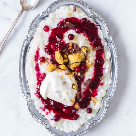 Rice Pudding with Berry Sauce - Recipe photo by saltwaterdaughters