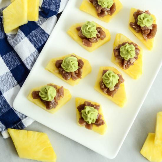 Ahi Poke Pineapple Bites - Recipe photo by robinterry1