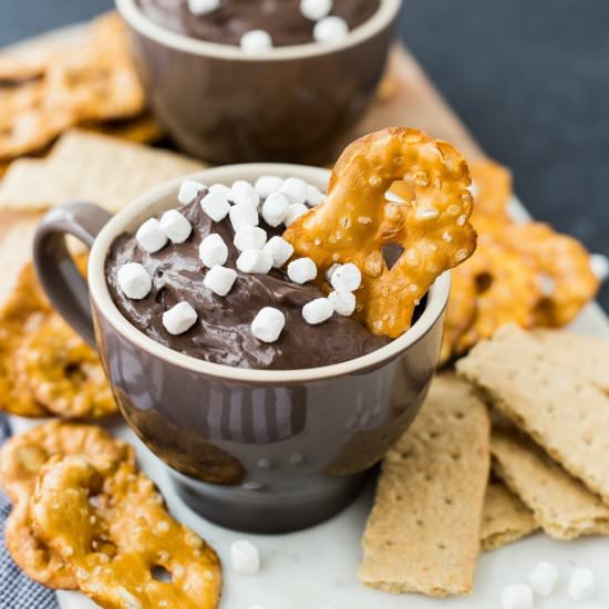 Hot Chocolate Cheesecake Dip - Recipe photo by rachelcooksblog