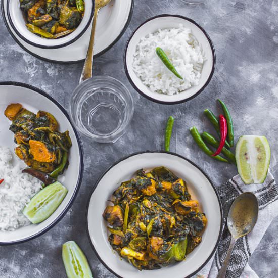 Pui Shaaker Chorchori - Recipe photo by Experiences Of A Gastronomad