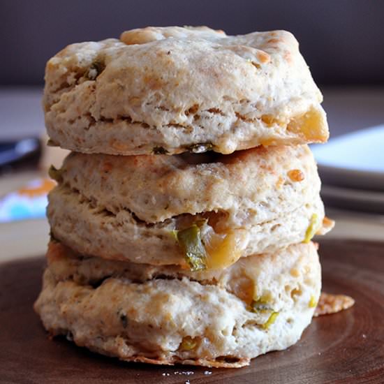 Gouda & Bacon Jalapeños Biscuits - Recipe photo by BatterandDough