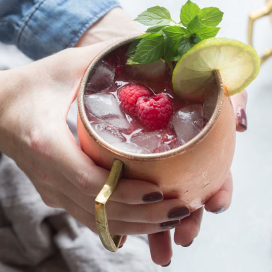 Raspberry Lime Moscow Mule - Recipe photo by platingsandpairings