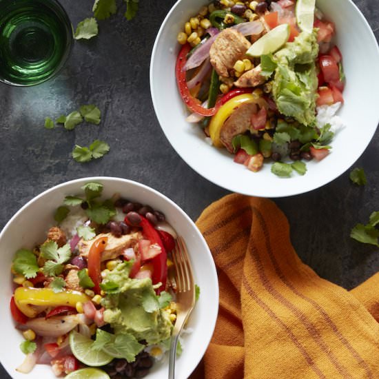 Chicken Fajita Bowls - Recipe photo by gdalkin