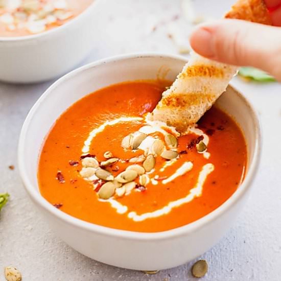 Red Wine Tomato Soup - Recipe photo by theliveinkitchen