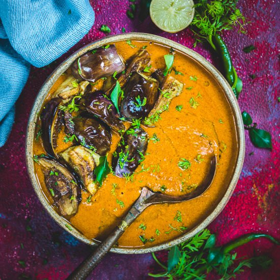 Hyderabadi Bagara Baingan - Recipe photo by Whiskaffair