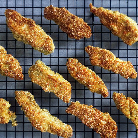 Gluten-Free Chicken Fingers - Recipe photo by The FODMAP Formula