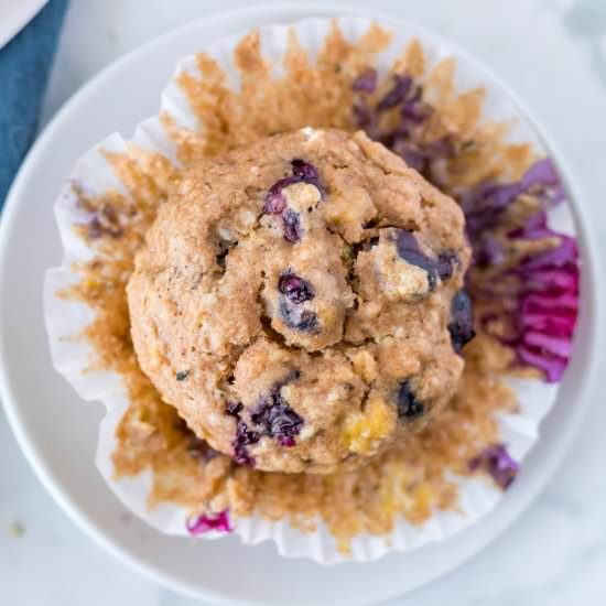 Blueberry Banana Muffins - Recipe photo by servingrealness