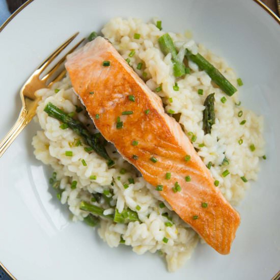 Meyer Lemon & Asparagus Risotto - Recipe photo by giftofhospitality