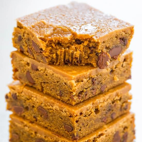 Espresso Chocolate Chip Blondies - Recipe photo by Averie