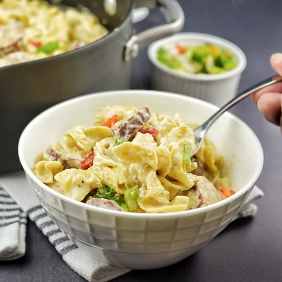 Cajun Chicken Sausage Alfredo Pasta - Recipe photo by dudethatcookz