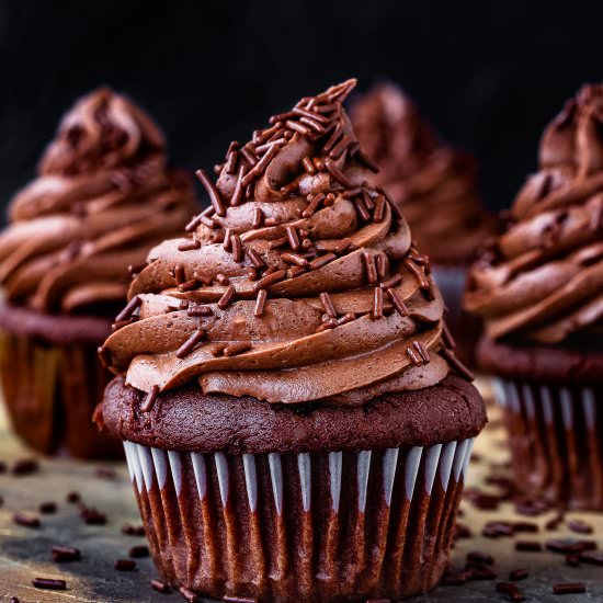 Eggless Chocolate Cupcakes - Recipe photo by Mommys Home Cooking