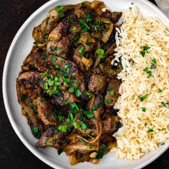 Venezuelan Beef Liver and Onions - Recipe photo by Mommys Home Cooking