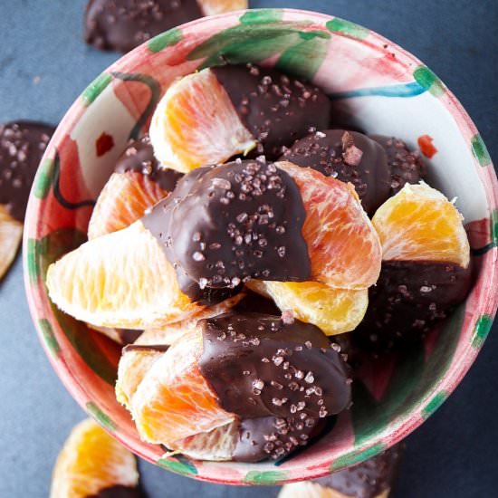 Dark Chocolate Mandarin Oranges - Recipe photo by tippsinthekitch