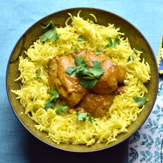 Easy Butter Chicken & Saffron Rice - Recipe photo by Spice Cravings
