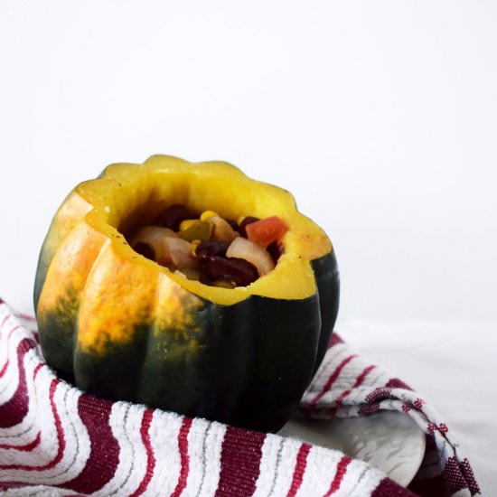 Vegan Stuffed Squash - Recipe photo by nibblesandbits
