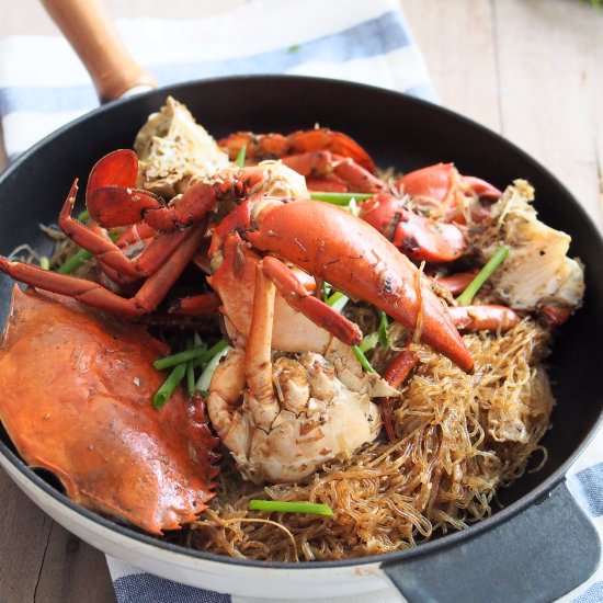 Mud Crab with Glass Noodles - Recipe photo by Bake With Paws