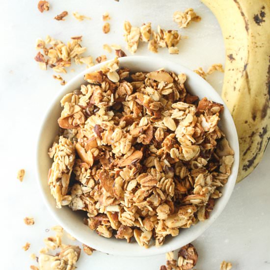 Banana Coconut Granola - Recipe photo by The Desserted Girl