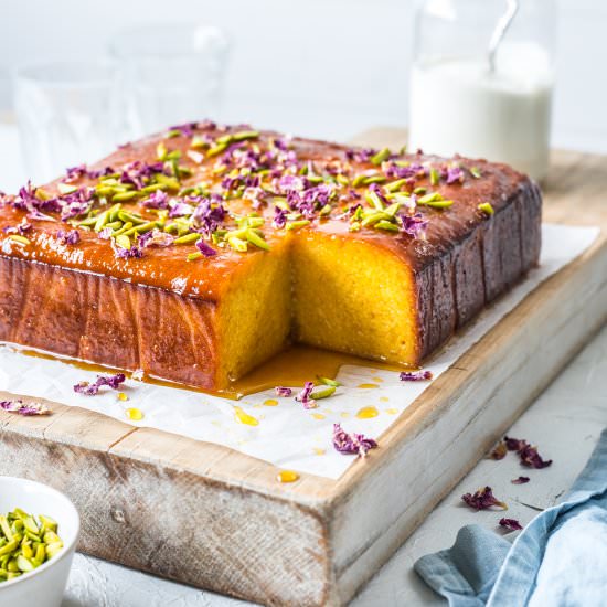 Orange, Almond & Rose Water Cake - Recipe photo by The Hungry Cook