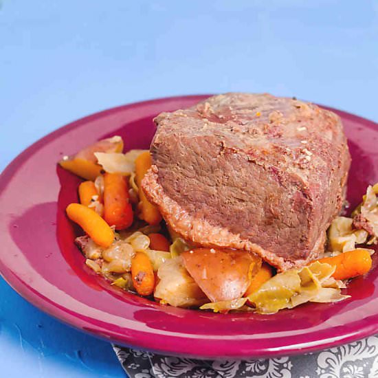 Crock Pot Apple Cider Corned Beef - Recipe photo by seductioninkitchen
