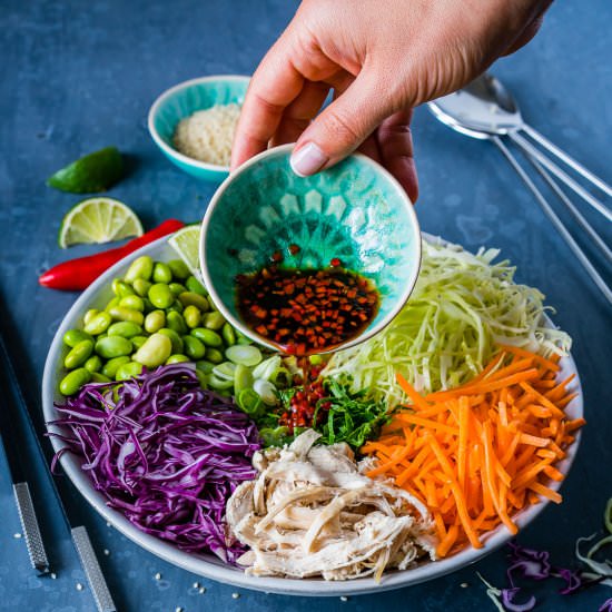 Healthy Thai Chicken Salad - Recipe photo by Blondelish.com