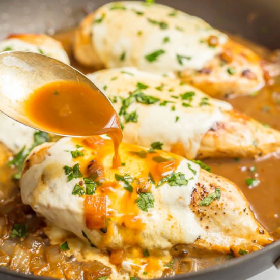 Easy mozzarella baked chicken - Recipe photo by Family Food on the Table