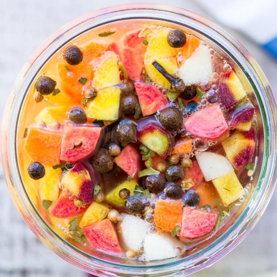 Quick Pickled Rainbow Carrots - Recipe photo by theviewfromgreatisland