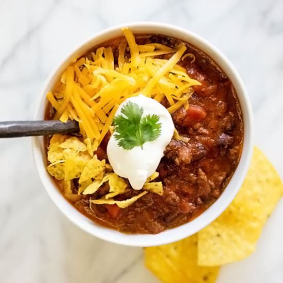Mexican chorizo chili - Recipe photo by artzyfoodie